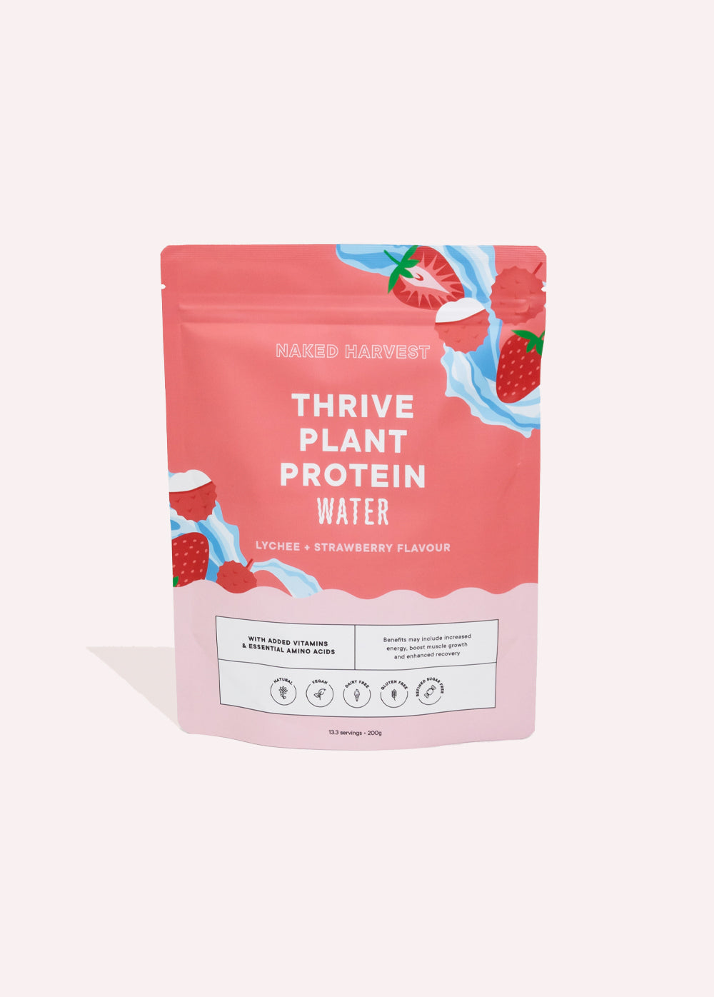 Lychee Strawberry Plant Protein Water