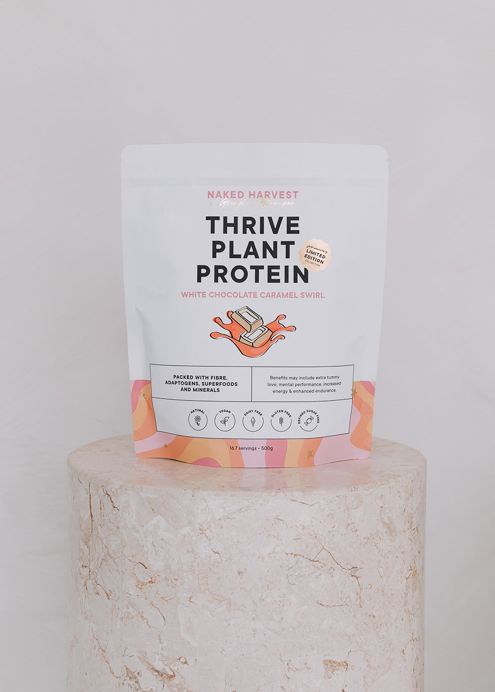 NH x GS Thrive Protein White Chocolate Caramel Swirl