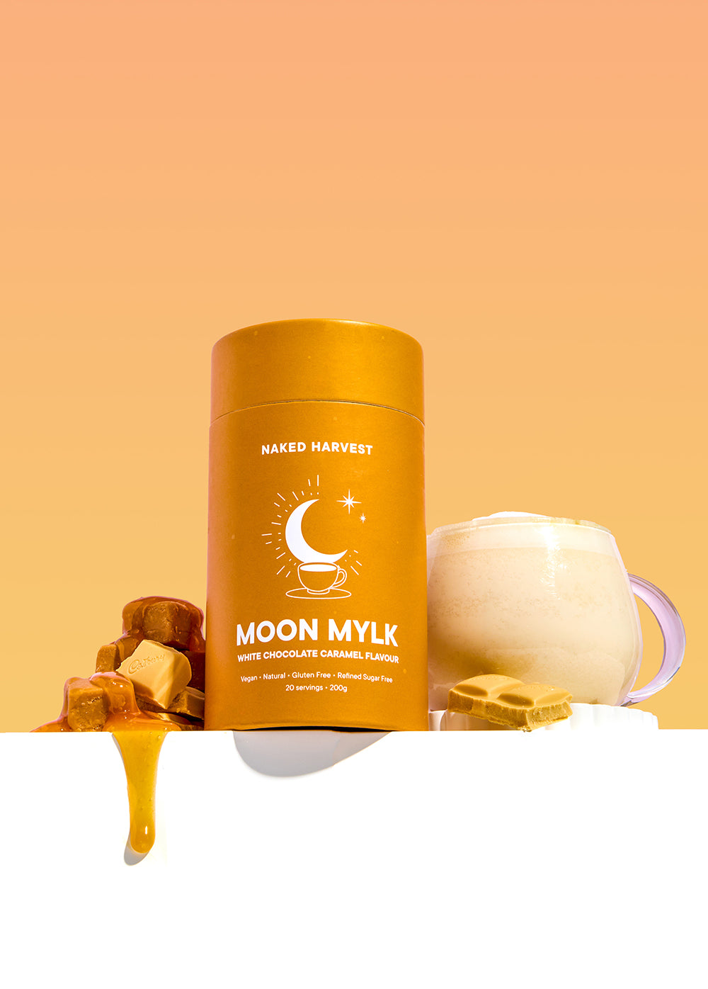 White Choc Caramel Swirl Moon Mylk